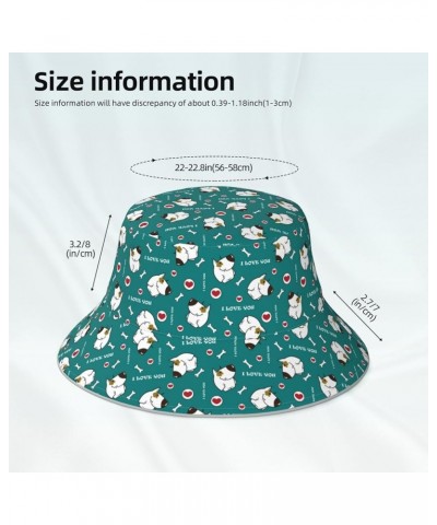 Pink Fashion Women's Bucket Hats Unisex Double-Side-Wear Reversible Bucket Hat with Reflective Strips Love Dog $10.79 Bucket ...