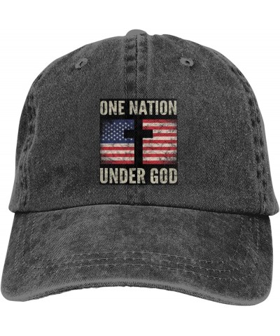 Christian Patriotic American Flag Hat Man's Women Christmas Hats Unisex Sandwich Caps Cowboy Baseball Caps Black $10.84 Baseb...