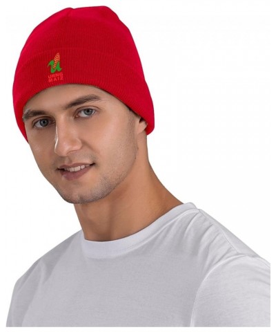 Urng_Maiz Knit Hat Fashion for Unisex Warm Cute Beanie Hat Red $11.19 Skullies & Beanies