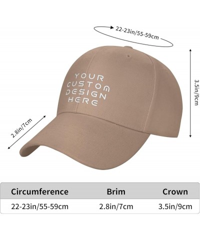 Custom Hats for Men Design Your Own Personalized Text Photo Logo Baseball Hats Natural $8.05 Baseball Caps