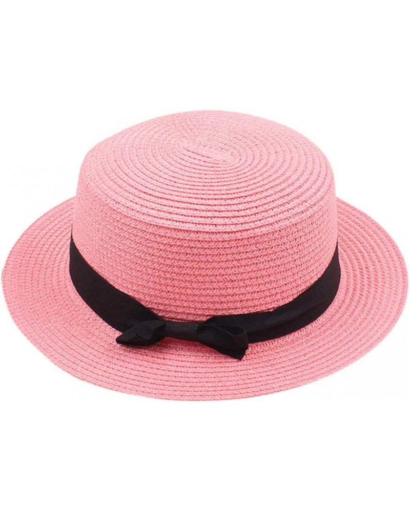 Boater Hats for Men Women Flat Top Straw Hat Unisex Adults Wide Brim Straw Panama Sun Hat Beach Travel UPF50+ for Purple $6.6...