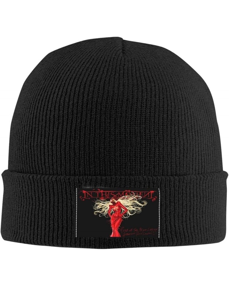 Maria Brink Knit Hat Cap Warm Knitted Woolen Beanie Hats Fashionable Adults Stretch Black Black $10.78 Skullies & Beanies