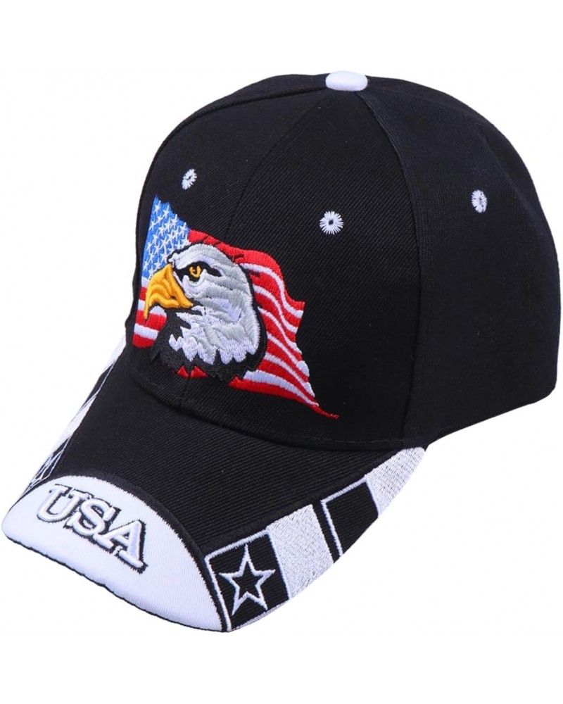 Hat 4th of July Accessories Trucker Cap Embroidered Independence Day Supplies Embroidered Black $8.06 Baseball Caps