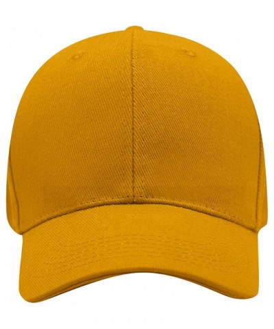 Baseball Hats for Men and Women Summer Fashion Casual Sunscreen Baseball Caps Sports Hats Yellow-b $8.48 Baseball Caps