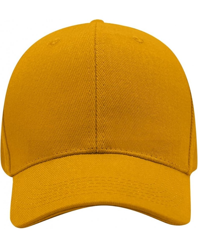 Baseball Hats for Men and Women Summer Fashion Casual Sunscreen Baseball Caps Sports Hats Yellow-b $8.48 Baseball Caps