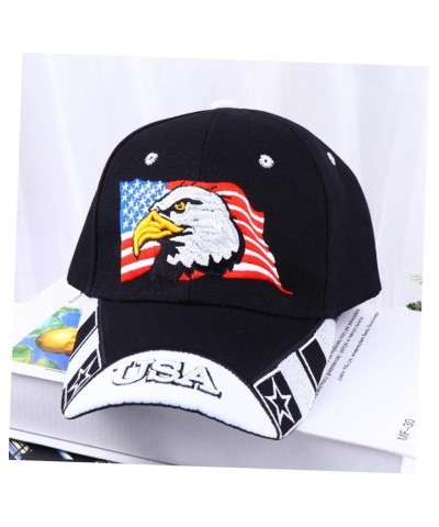 Hat 4th of July Accessories Trucker Cap Embroidered Independence Day Supplies Embroidered Black $8.06 Baseball Caps