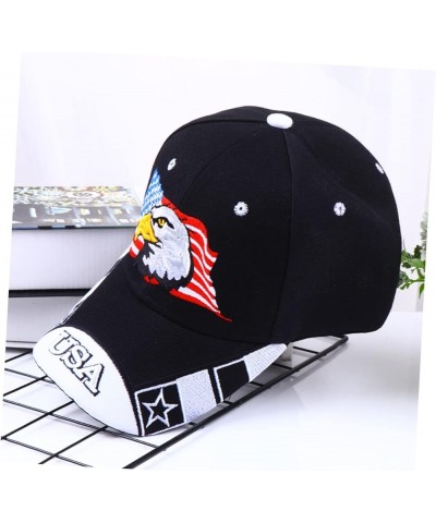 Hat 4th of July Accessories Trucker Cap Embroidered Independence Day Supplies Embroidered Black $8.06 Baseball Caps