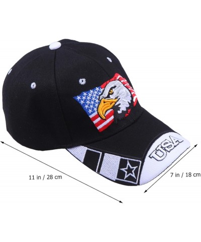 Hat 4th of July Accessories Trucker Cap Embroidered Independence Day Supplies Embroidered Black $8.06 Baseball Caps