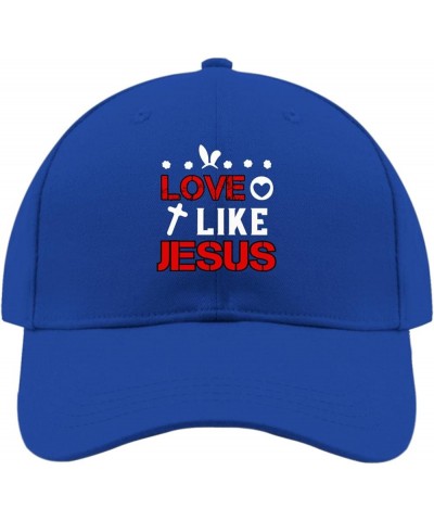 Love Like Jesus Sun hat Outdoor hat Running hat Gifts for Her Workout Hat Blue $9.39 Sun Hats