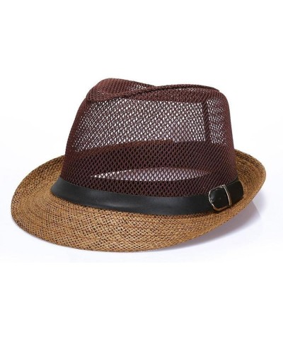 Adult Solid Color Cowboy Hat Wide Brim Travel Summer Western Sun Hat Fashion Bands for Men Women L3-coffee $7.55 Baseball Caps