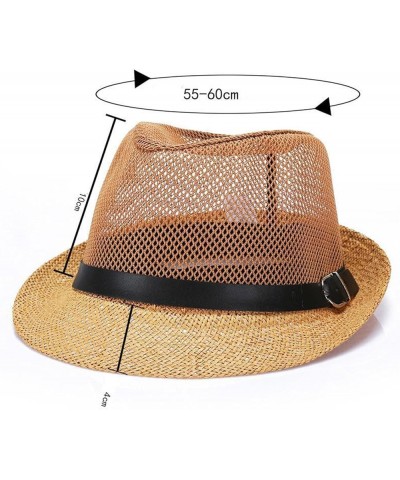 Adult Solid Color Cowboy Hat Wide Brim Travel Summer Western Sun Hat Fashion Bands for Men Women L3-coffee $7.55 Baseball Caps