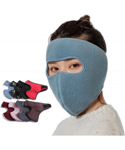 Winter Fleece Mask Warm Mask,Full Cover Face Mask Outdoor Windproof Mask Breathable Thickened Dustproof Reusable Mask Blue $9...