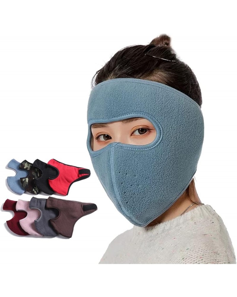 Winter Fleece Mask Warm Mask,Full Cover Face Mask Outdoor Windproof Mask Breathable Thickened Dustproof Reusable Mask Blue $9...