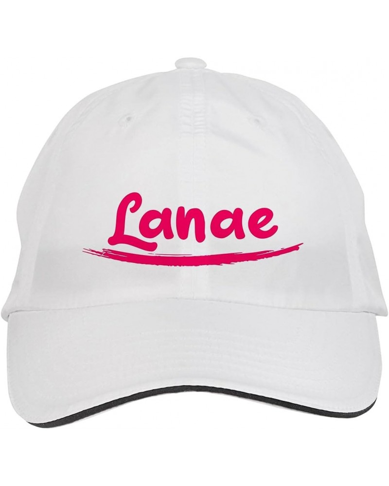 Lanae Name Hat Adjustable Cap, DesP20 White $14.59 Baseball Caps