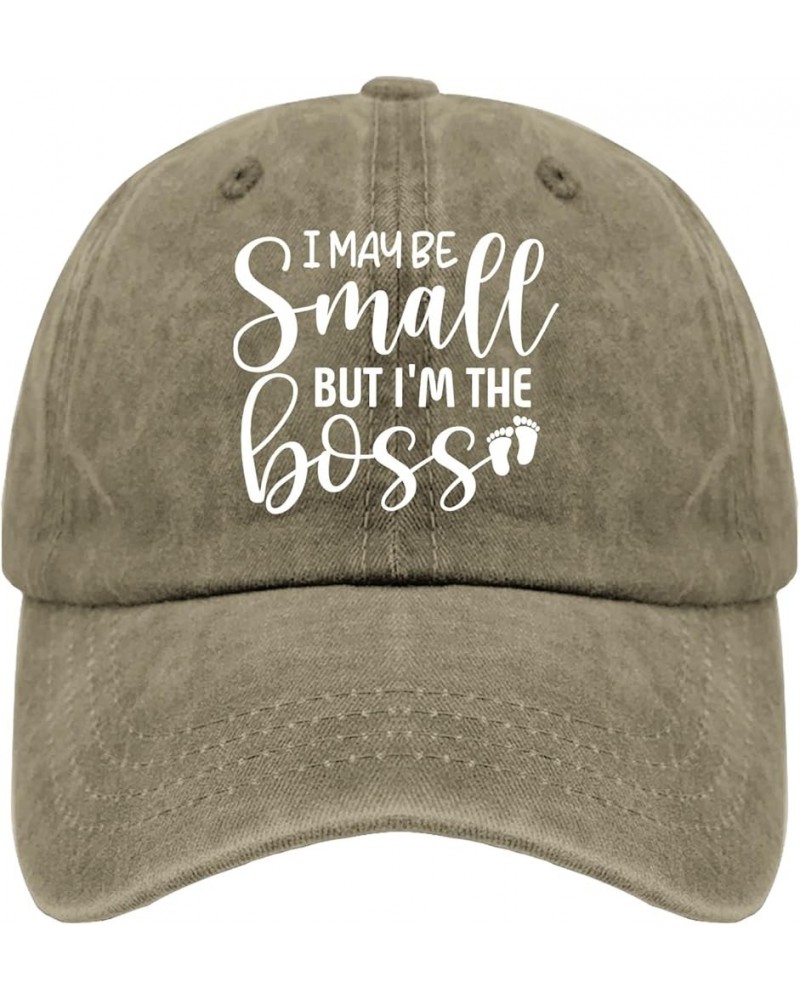 I May Be Small But I'm The Boss Baseball Cap Mexico Hat Pigment Black Men Hats Gifts for Him Sun Cap Pigment Khaki $10.38 Sun...