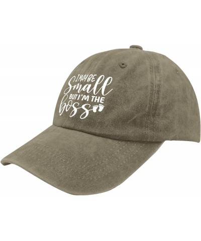 I May Be Small But I'm The Boss Baseball Cap Mexico Hat Pigment Black Men Hats Gifts for Him Sun Cap Pigment Khaki $10.38 Sun...