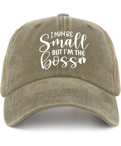 I May Be Small But I'm The Boss Baseball Cap Mexico Hat Pigment Black Men Hats Gifts for Him Sun Cap Pigment Khaki $10.38 Sun...