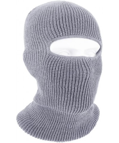 Full Face Cover Knitted Balaclava Face Mask Winter Ski Mask with Hole for Winter Adult Supplies Gray $7.55 Balaclavas