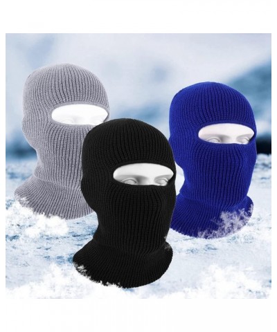 Full Face Cover Knitted Balaclava Face Mask Winter Ski Mask with Hole for Winter Adult Supplies Gray $7.55 Balaclavas