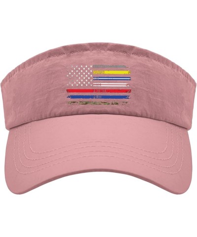 Corrections Dispatch EMS Nurse Firefighter Police Military Hats Visor Hats for Women Sun Visor Hats Pink $10.98 Sun Hats