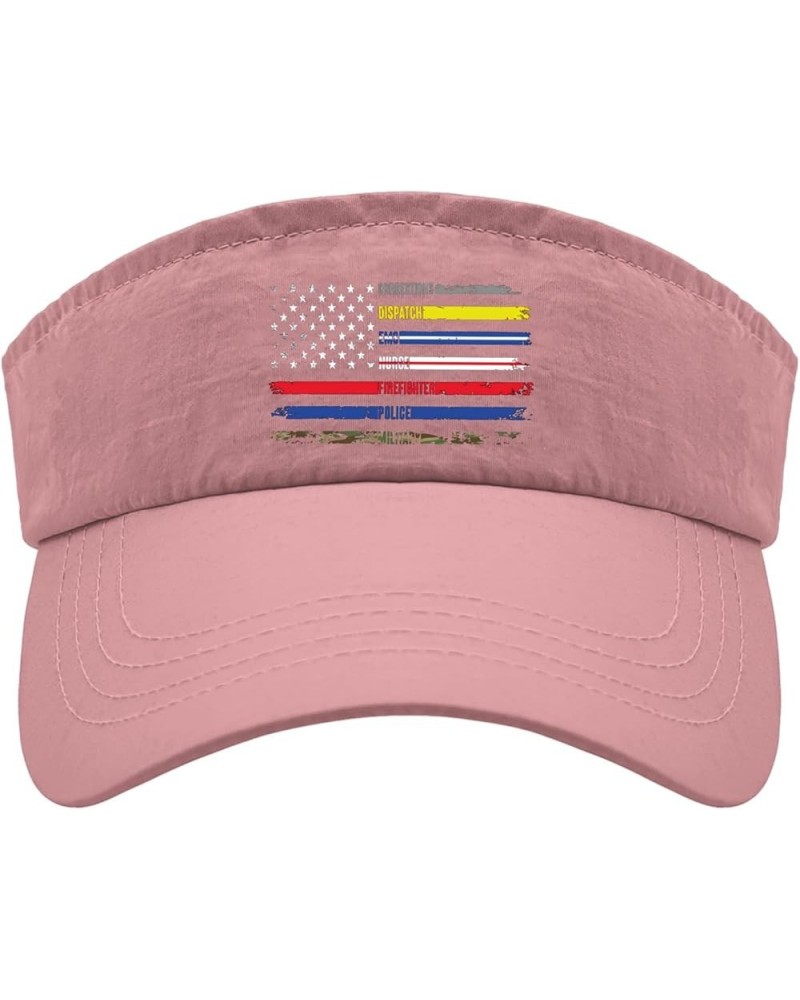 Corrections Dispatch EMS Nurse Firefighter Police Military Hats Visor Hats for Women Sun Visor Hats Pink $10.98 Sun Hats