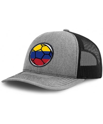 Patch Hat Trucker Baseball Cap Futbol Ball Colombia America Cup Dad Hat for Men & Women Heather Gray Black Circle Patch $14.2...