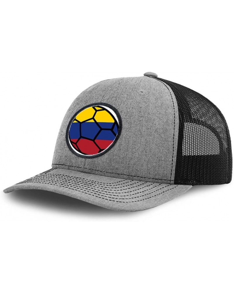 Patch Hat Trucker Baseball Cap Futbol Ball Colombia America Cup Dad Hat for Men & Women Heather Gray Black Circle Patch $14.2...