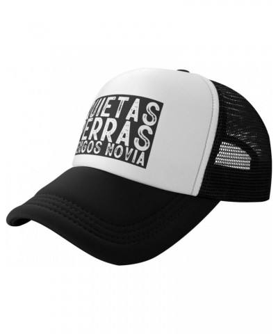 Quietas Perras Tengos Novia Baseball Hats Adjustable Dad Hat Gift for Men/Women Trucker Cap,Black $11.69 Baseball Caps