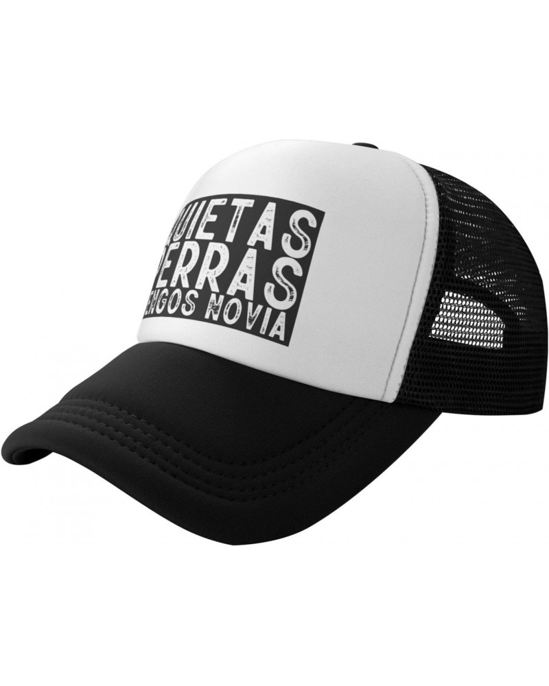 Quietas Perras Tengos Novia Baseball Hats Adjustable Dad Hat Gift for Men/Women Trucker Cap,Black $11.69 Baseball Caps