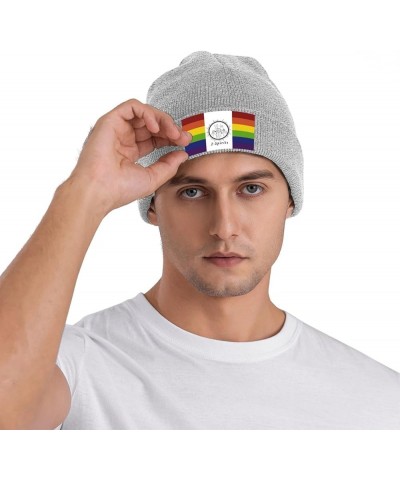 Two Spirits Pride Flag LGBTQ Cozy Knitted Hat for Winter - Warm Comfort Black Gray $15.66 Skullies & Beanies