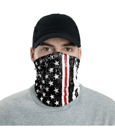 Distressed Flag Red Line Nurse Neck Gaiter, Nurse Biker Face Covering $15.69 Scarves