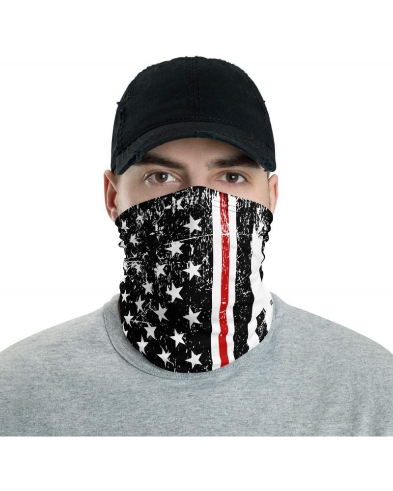 Distressed Flag Red Line Nurse Neck Gaiter, Nurse Biker Face Covering $15.69 Scarves