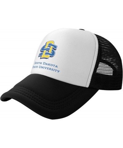 South Dakota State University Logo Trucker Hats for Both Men and Women - Mesh Baseball Snapback Hats Black $17.07 Baseball Caps