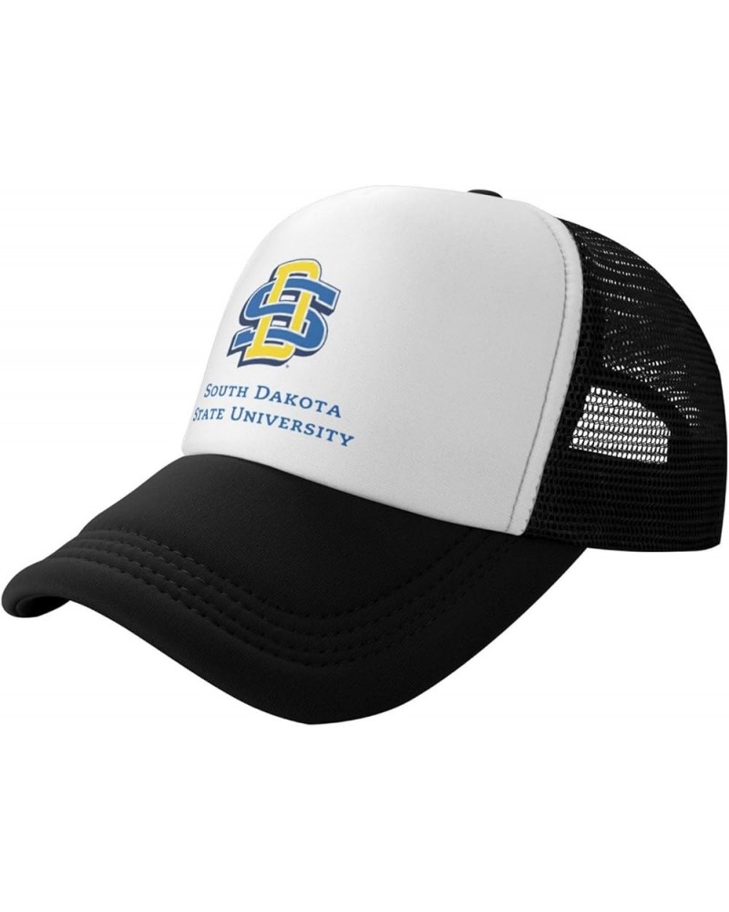 South Dakota State University Logo Trucker Hats for Both Men and Women - Mesh Baseball Snapback Hats Black $17.07 Baseball Caps