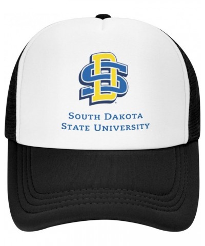 South Dakota State University Logo Trucker Hats for Both Men and Women - Mesh Baseball Snapback Hats Black $17.07 Baseball Caps