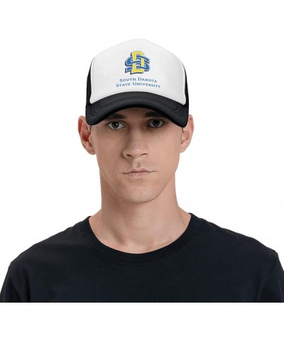 South Dakota State University Logo Trucker Hats for Both Men and Women - Mesh Baseball Snapback Hats Black $17.07 Baseball Caps