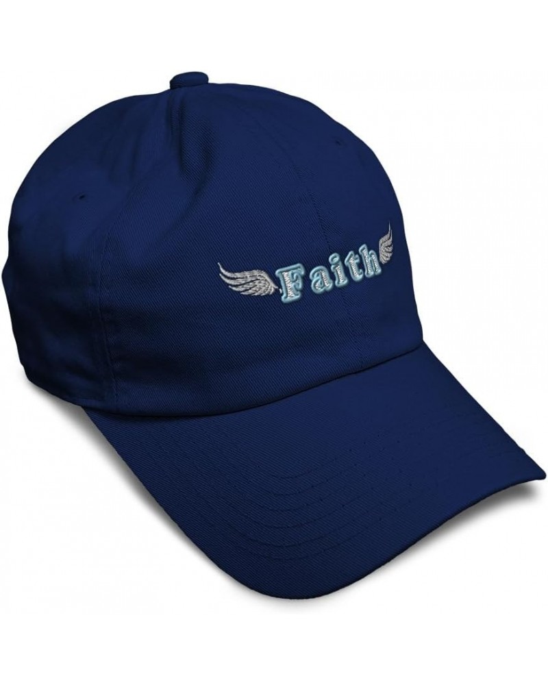 Soft Baseball Cap Faith Wings Cotton Dad Hats for Men & Women Navy $13.80 Baseball Caps