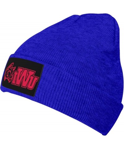 Indiana Wesleyan University-Marion Logo Stretch Knit Hat for Men Women Winter Warm Cap Blue $7.22 Skullies & Beanies