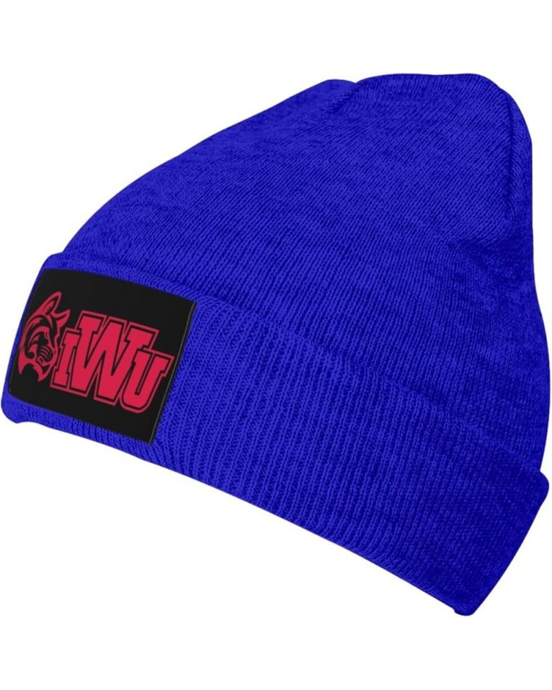 Indiana Wesleyan University-Marion Logo Stretch Knit Hat for Men Women Winter Warm Cap Blue $7.22 Skullies & Beanies