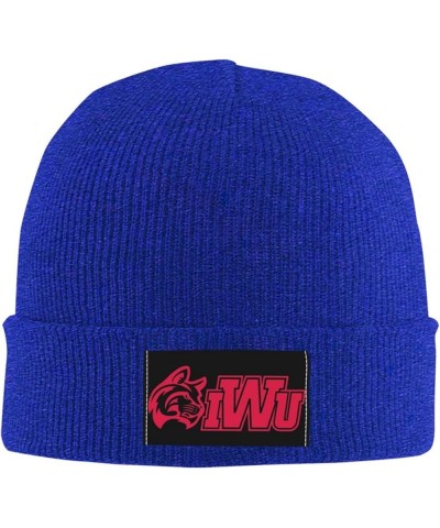 Indiana Wesleyan University-Marion Logo Stretch Knit Hat for Men Women Winter Warm Cap Blue $7.22 Skullies & Beanies