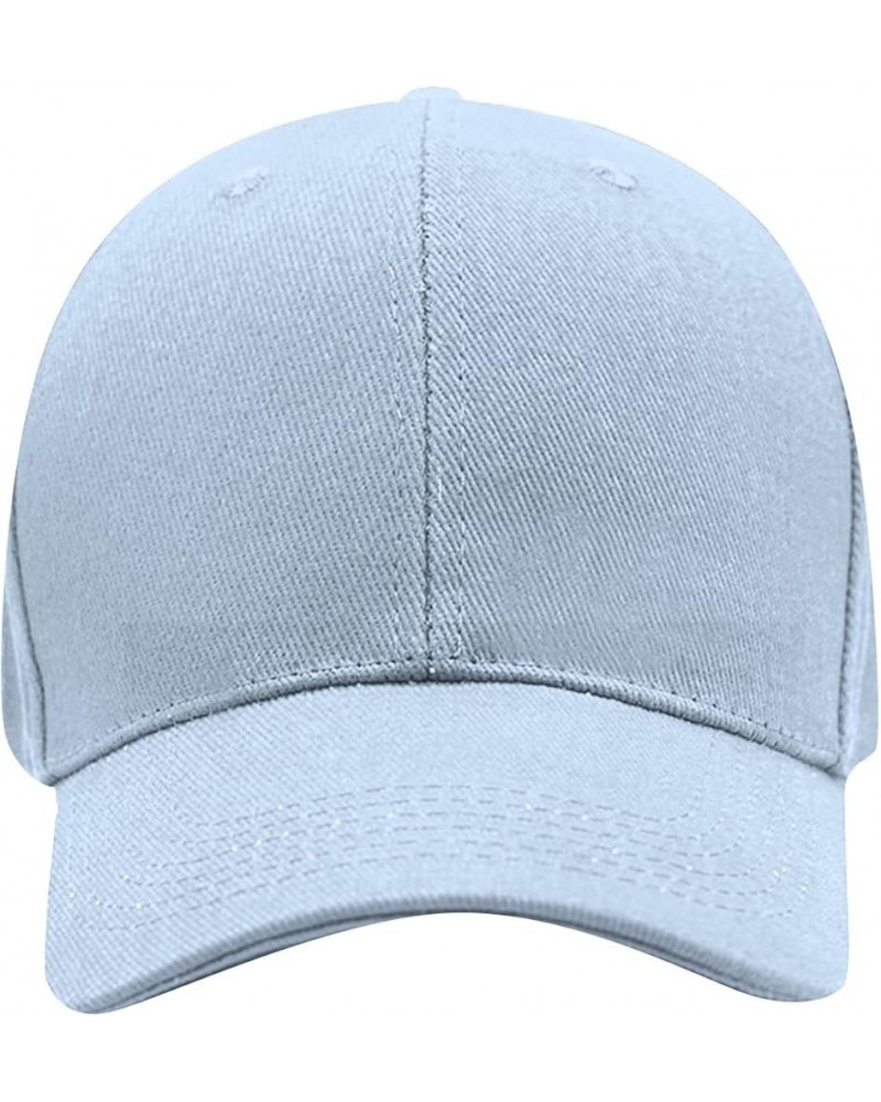 Baseball Hats for Men and Women Summer Fashion Casual Sunscreen Baseball Caps Sports Hats Sky Blue-b $8.48 Baseball Caps