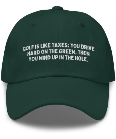 Golf is Like Taxes Cap | Funny Golf Embroidered Dad Hat | Gift for Golfers Spruce $17.27 Baseball Caps