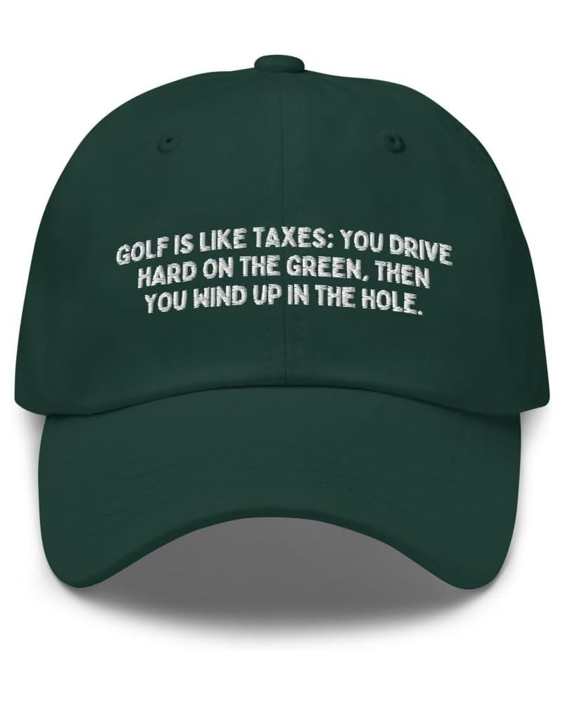 Golf is Like Taxes Cap | Funny Golf Embroidered Dad Hat | Gift for Golfers Spruce $17.27 Baseball Caps