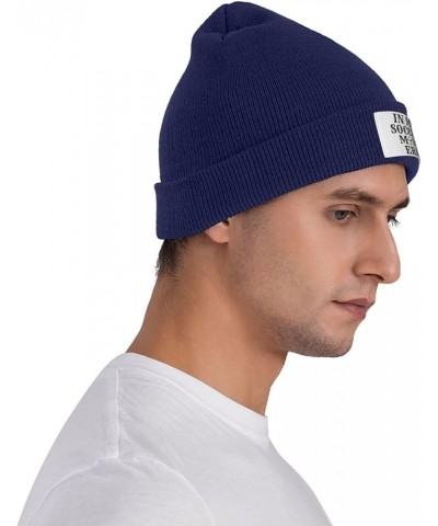 in My Soccer Mom Era Soccer Lover Beanie Men Women Warm Winter Cap Knit Hat Navy Blue $13.19 Skullies & Beanies