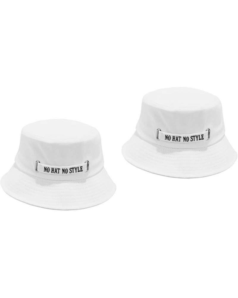 2 Pcs Sun Bucket Hat Summer Beach Bucket Hat Hats for Men Sun Cap for Men Womens Whitex2pcs $7.31 Sun Hats