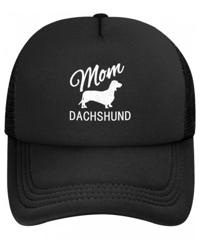 Dachshund Mom Dog Baseball Cap Canvas Mesh-Back Cap Black $16.52 Baseball Caps