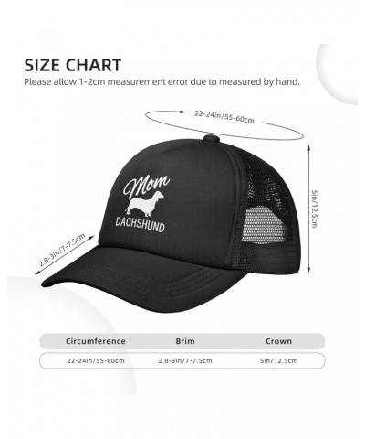 Dachshund Mom Dog Baseball Cap Canvas Mesh-Back Cap Black $16.52 Baseball Caps