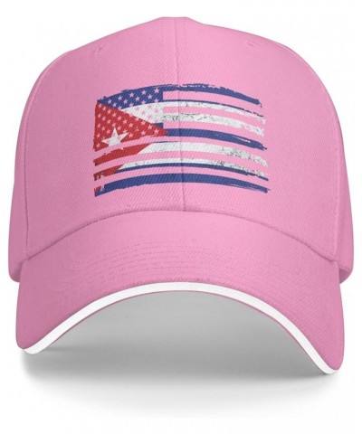 Cuba Flag Cuban Baseball Cap Pink $9.02 Baseball Caps