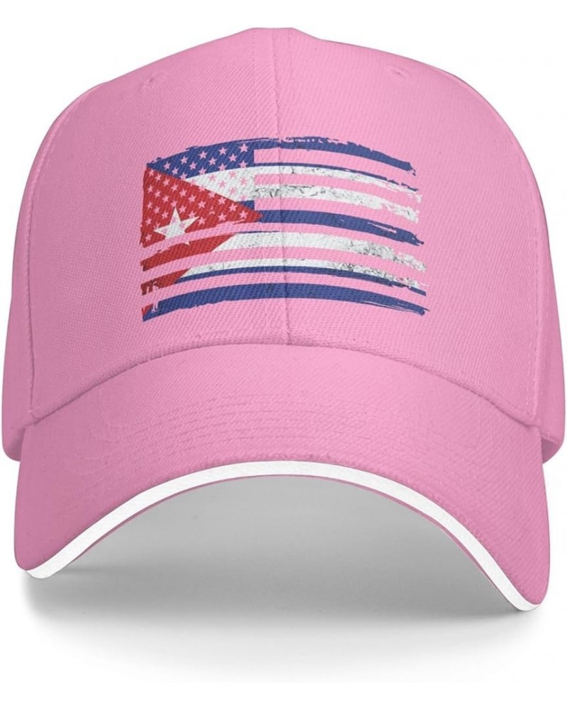 Cuba Flag Cuban Baseball Cap Pink $9.02 Baseball Caps