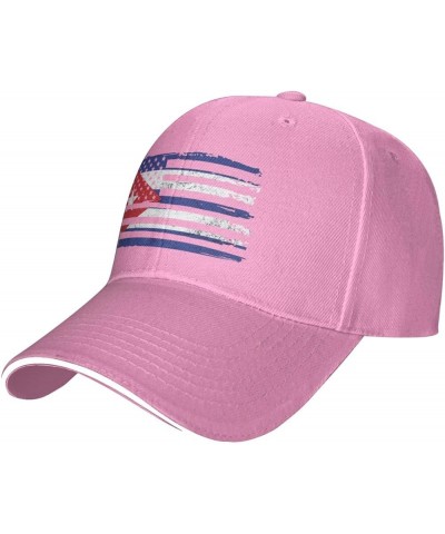 Cuba Flag Cuban Baseball Cap Pink $9.02 Baseball Caps